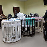 Овальне \ кругле ліжко трансформер на маятнику з матрацом + КОМОД пеленатор, фото 7