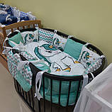 Овальне \ кругле ліжко трансформер на маятнику з матрацом + КОМОД пеленатор, фото 9