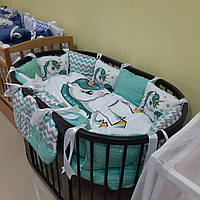 Овальне \ кругле ліжко трансформер на маятнику з матрацом