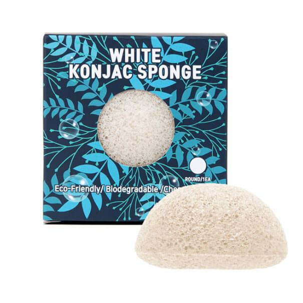 Очисний спонж коньяку Trimay White Konjac Sponge білий