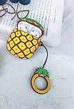 Чохол для навушників AirPods 1/2 Pineapple жовто-коричневий, фото 5