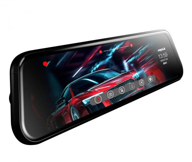 Дзеркало відеореєстратор Anytek T12+ 9.66" сенсорний автореєстратор з двома камерами