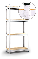 150х70х30 Стеллаж 4 полок ДВП 100 кг/полка 5010 полочный оцинкованный на склад балкон подвал БЕЗ УСИЛЕНИЯ