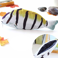 Пенал 3d рыбка, с изображением рыбки с полосками «Fish 3d» (жёлтый )
