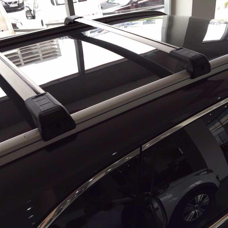Багажник на крышу Toyota Auris 2013- серый на интегрированные рейлинги - фото 7 - id-p1267077376
