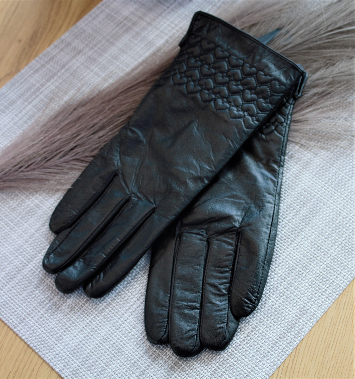 Жіночі шкіряні рукавички Середні