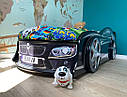 Дитяче ліжечко машина BMW Turbo чорна, фото 4