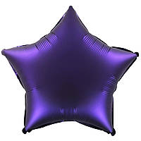 Шар Звезда Фиолетовая сатин матовая фольгированная 45 см
