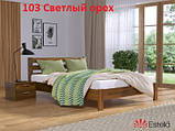 Дерев'яне ліжко односпальне з натурального бука з лаковим покриттям Рената Люкс 90х200 Щит, фото 4