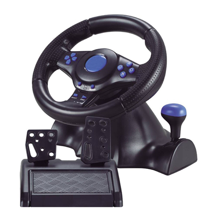 Игровой руль с педалями универсальны 3в1 для ПК / Плейстейшен Vibration ...