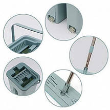 Швабра-стрічка з відром і віджиманням Тріумф S Flat Mop Self Wash, фото 5