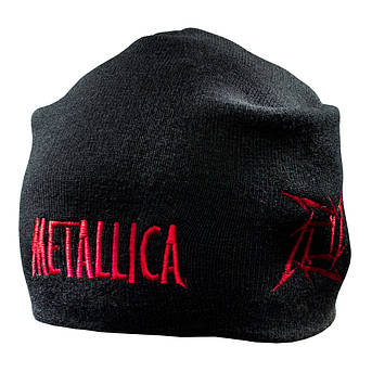 Шапка біні з вишивкою METALLICA лого, фото 2