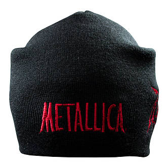 Шапка біні з вишивкою METALLICA лого, фото 2