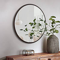 Круглое зеркало в цвете венге ( коричневый ) 1000 мм