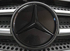 Mercedes W464 W166 W253 W212 W205 G GLE GLC GLK E C class карбонова емблема лого в решітку радіатора