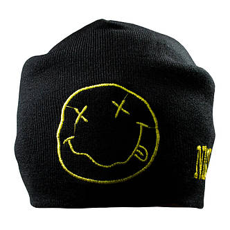 Шапка біні з вишивкою NIRVANA смайл, фото 3
