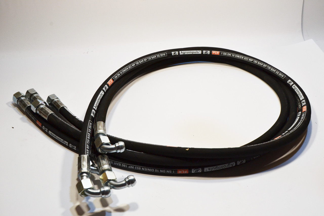 Рукава високого тиску РВТ (L=1,5 м, S=24) з фітингом під 90°, фото 1