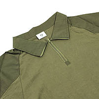 Тактична сорочка Lesko A655 Green 4XL бавовняна сорочка з ущільненими рукавами та кишенями 17 шт., фото 7