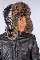 Стильная детская шапка ушанка для мальчиков Pl5-010 Фиона Украина Черный 56-58 см ӏ Одежда для мальчиков.Топ!