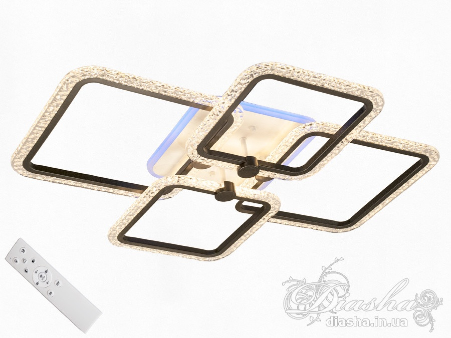 Світлодіодна люстра Diasha MX2541/2+2L BK LED 3color dimmer, фото 1