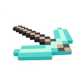 Піксельна Зачарована Алмазна кірка Minecraft 45см