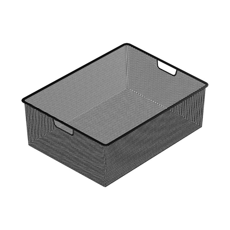 Мелкосетчатая кошик для гардеробної Larvij чорна L9560BL, фото 1