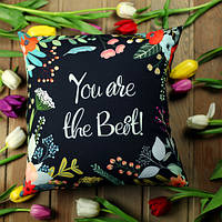 Подушка габардинова з принтом You are the best! 30x30 (3P_FLG003)