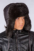 Стильная детская шапка ушанка для мальчиков Pl-010 Фиона Украины Черный 54-56 см ӏ Одежда для мальчиков.Топ!
