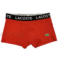 Чоловічі труси Lacoste, матеріал бавовна, колір червоний. В наявності різні розміри