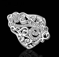 Потрясающее кольцо в серебре 925 с фианитами, 18 р. Ассоль