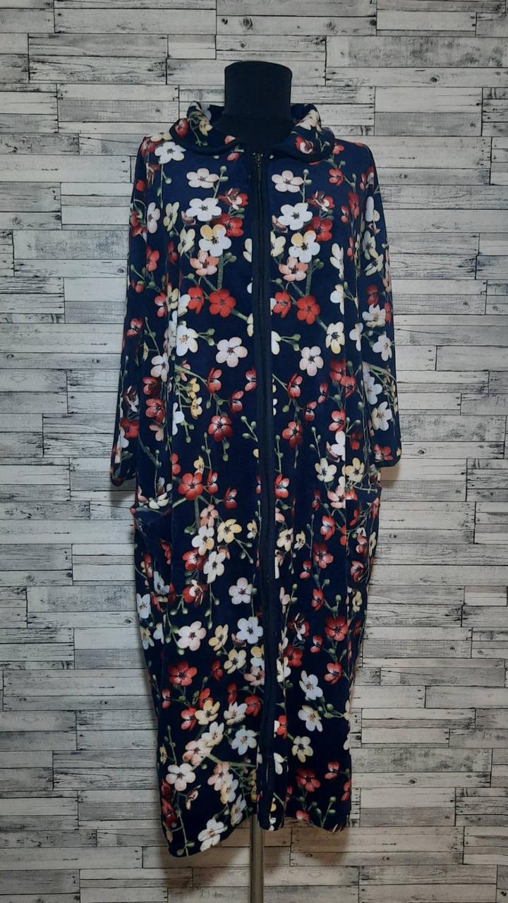 Женский Велюровый Халат Больших Размеров — в Категории "Женские Халаты ...