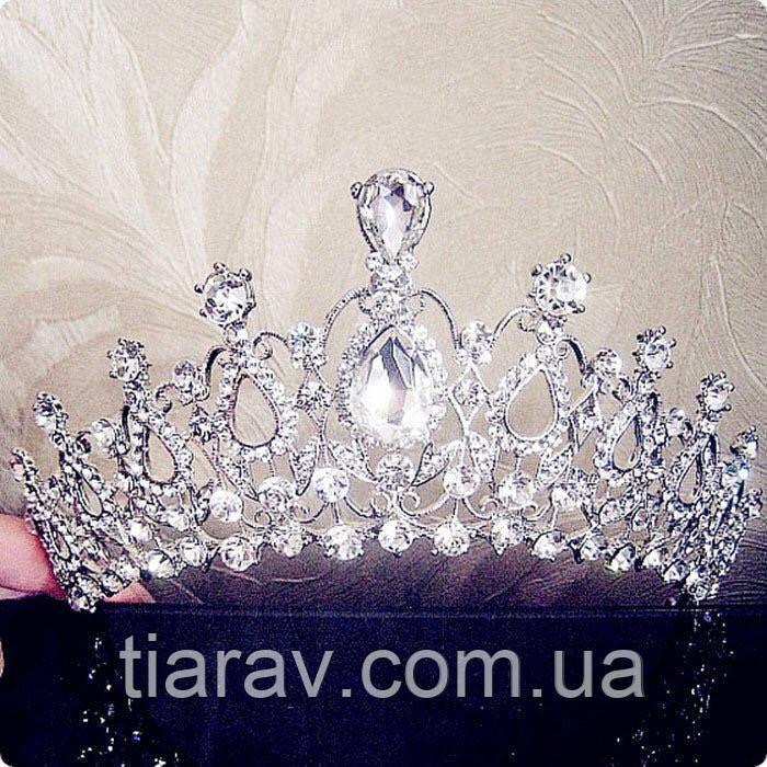 Весільна діадема тіара Арвен корона на голову прикраси для волосся аксесуари весільні