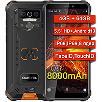 Смартфон противоударный Oukitel WP5 Pro 4Gb/64Gb, 8000mAh Батарея, IP69, Touch ID