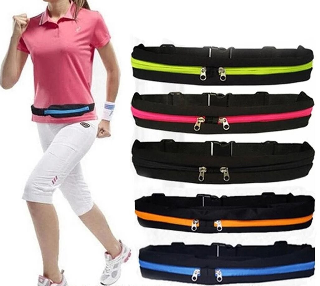 Спортивна сумка на пояс із 2 кишенями Go Runners Pocket Belt — поясна сумка