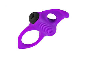 Эрекционное виброкольцо Adrien Lastic Lingus MAX Violet с язычком для стимуляции клитора