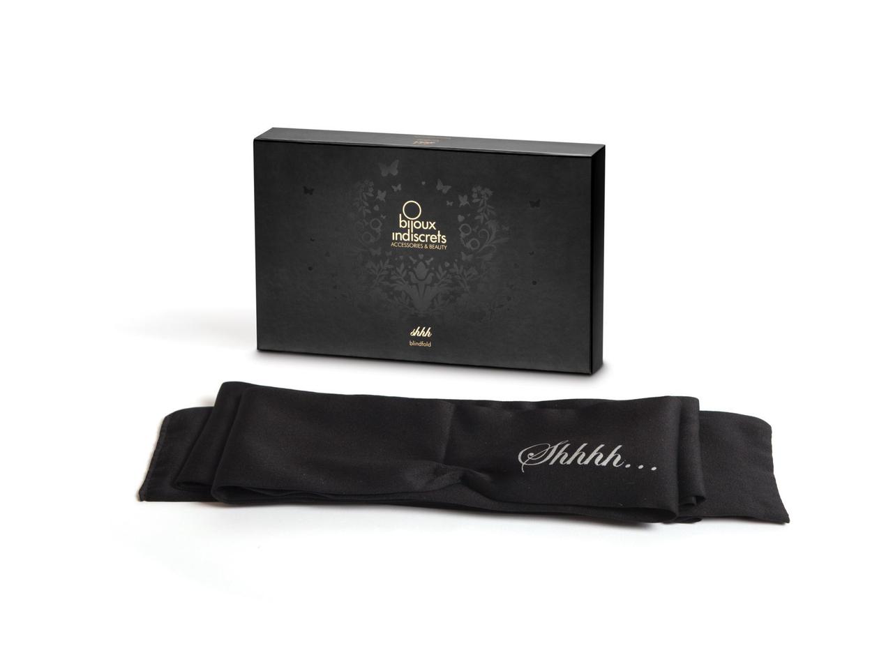 Пов'язка-стрічка з сатину 2-в-1 Bijoux Indiscrets: Shhh (пов'язка на очі і стрічка для зв'язування), фото 1