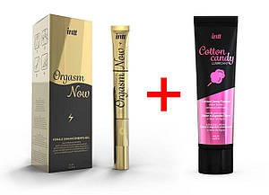 INTT Promo 1: Рідкий вібратор Orgasm Now (15 мл) + змазка Cotton Candy (100 мл) безкоштовно