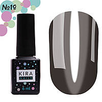 Гель-лак Kira Nails Vitrage №V18 (черный, витражный), 6 мл