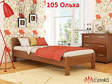Одномісне (односпальне) ліжко з натурального дерева бука Рената 80х200 Щит, фото 6