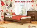 Ліжко з натурального дерева (бука) односпальне з лаковим покриттям Рената 120х190 Щит, фото 4