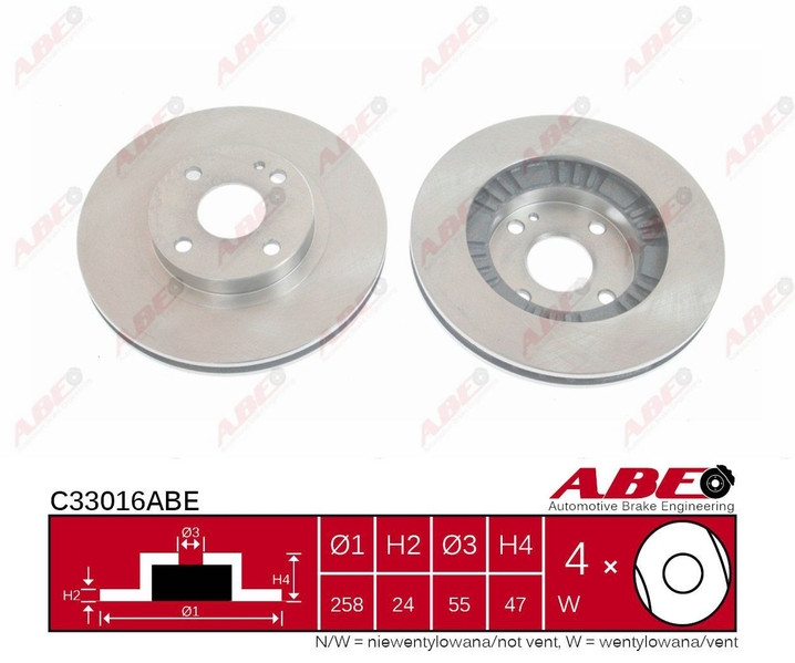 Гальмівний диск передній MAZDA 323 1.6-2.0 D 08.94-05.04