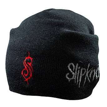 Шапка біні з вишивкою SLIPKNOT лого, фото 2