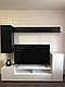 Маленька стильна чорно біла вузька міні стінка 2 метри у вітальню зал під телевізор Лайн Світ Меблів, фото 7