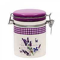Банка керамічна із замком 680 мл "Лаванда" ZF 6263 LV
