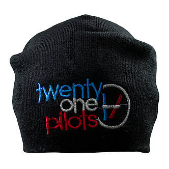 Шапка біні з вишивкою TWENTY ONE PILOTS лого, фото 2