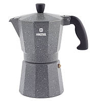 Кофеварка гейзерная Moka Granito VINZER 3 чашечки алюминиевая (89397)