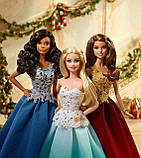 Barbie Collector Holiday DGX99 Лялька Барбі Колекційна Святкова 2016 в синьому, фото 10