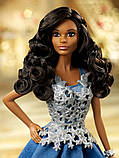 Barbie Collector Holiday DGX99 Лялька Барбі Колекційна Святкова 2016 в синьому, фото 8