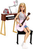 Barbie Musician FCP73 Лялька Барбі Музикант блондинка, фото 5