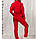 Жіночий спортивний костюм прогулянковий пр-во Туреччина No8898 червоний, фото 8